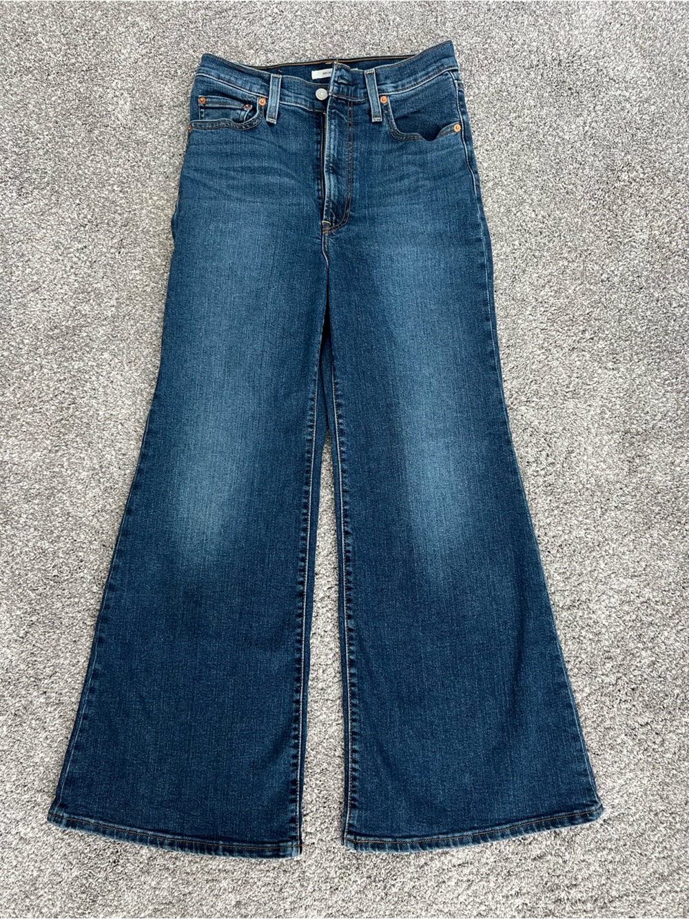 Levi’s Dark Blue Ribcage Bell Women's Jeans
